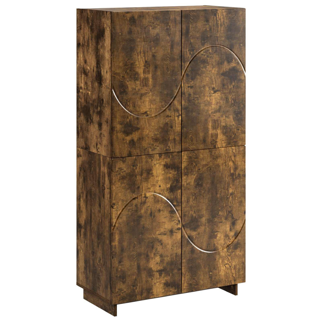 vidaXL Wysoki kredens Dąb wędzony 79 x 41 x 151 cm