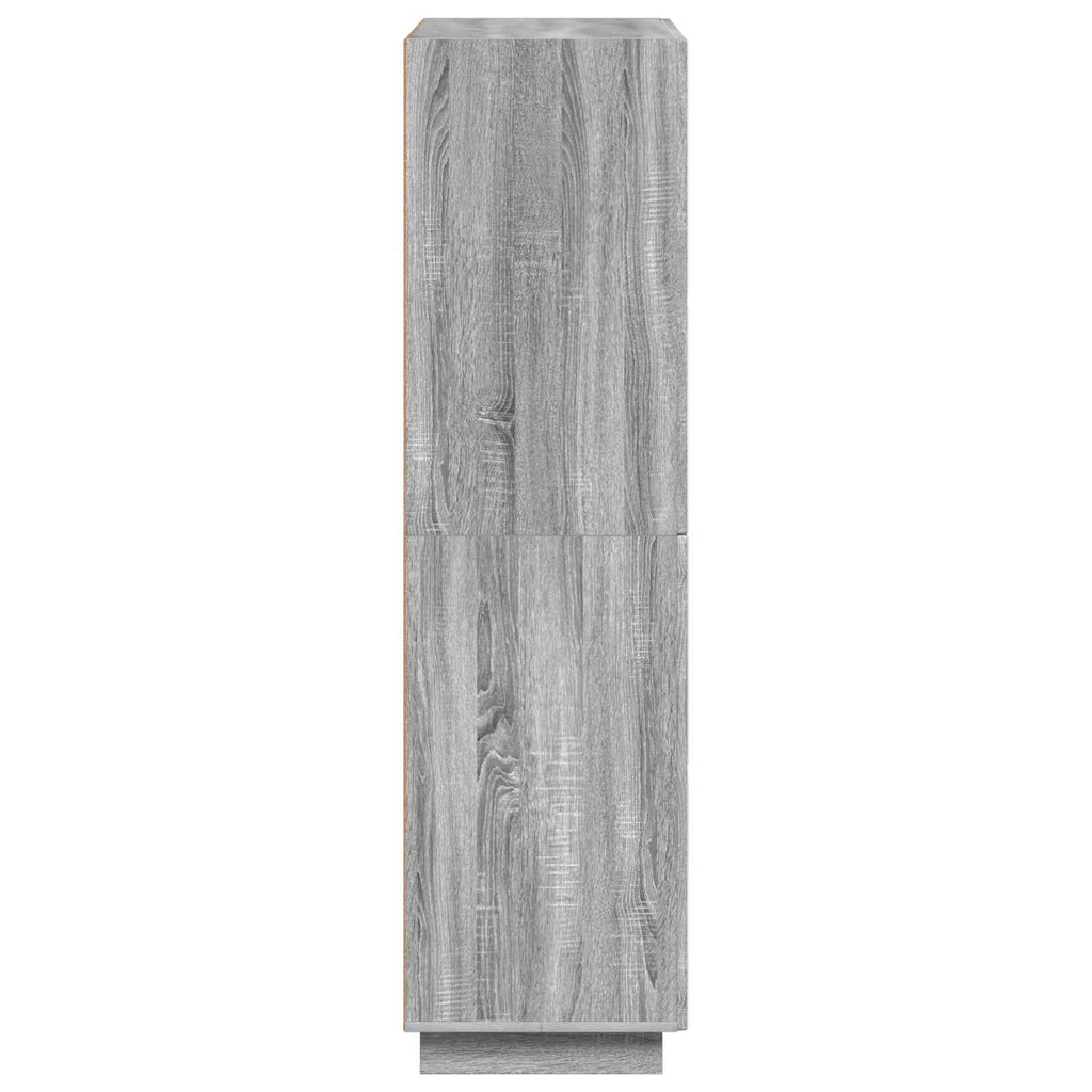 vidaXL Wysoki kredens Szary Sonoma 79 x 41 x 151 cm