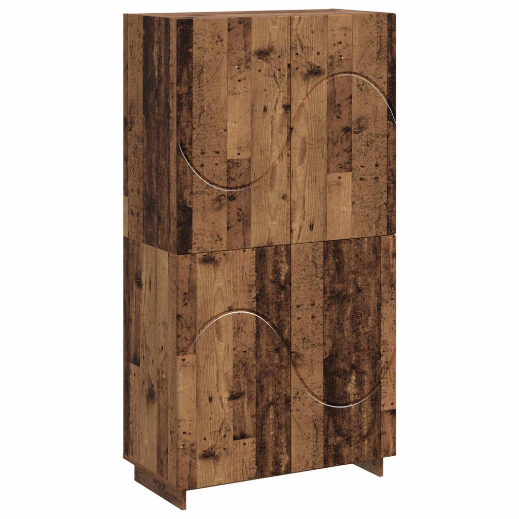 vidaXL Wysoki kredens Stare drewno 79 x 41 x 151 cm