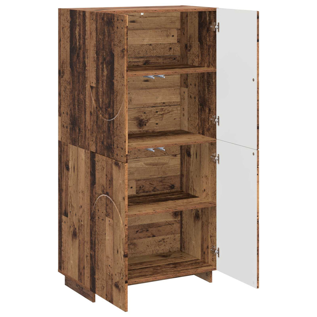 vidaXL Wysoki kredens Stare drewno 79 x 41 x 151 cm