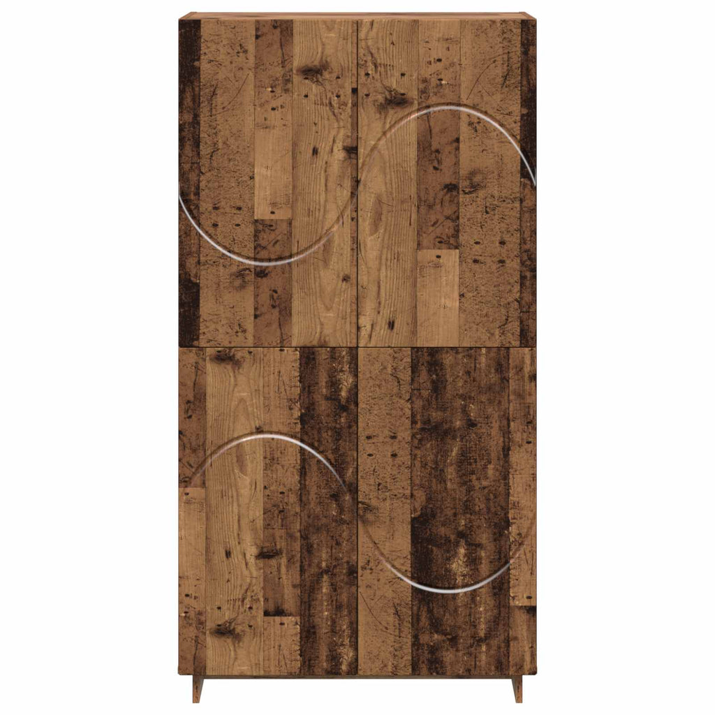 vidaXL Wysoki kredens Stare drewno 79 x 41 x 151 cm