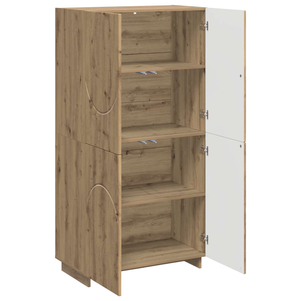 vidaXL Wysoki kredens Dąb artisan 79 x 41 x 151 cm