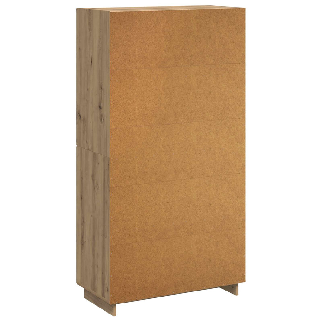 vidaXL Wysoki kredens Dąb artisan 79 x 41 x 151 cm