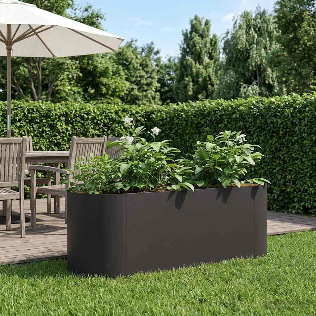 vidaXL Podniesione Łóżko Ogrodowe Czarny 120 x 40 x 40 cm Stal