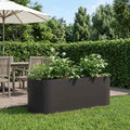 vidaXL Podniesione Łóżko Ogrodowe Czarny 120 x 40 x 40 cm Stal