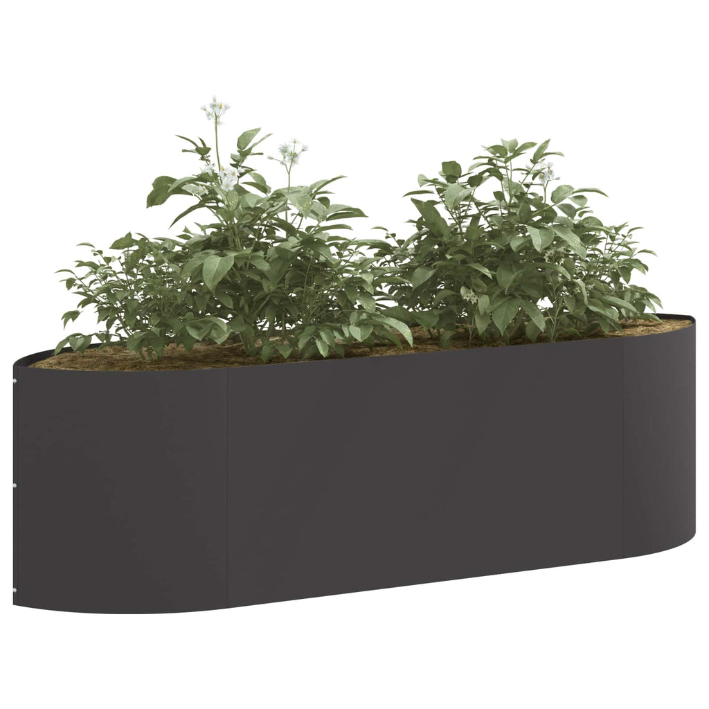 vidaXL Podniesione Łóżko Ogrodowe Czarny 140 x 40 x 40 cm Stal