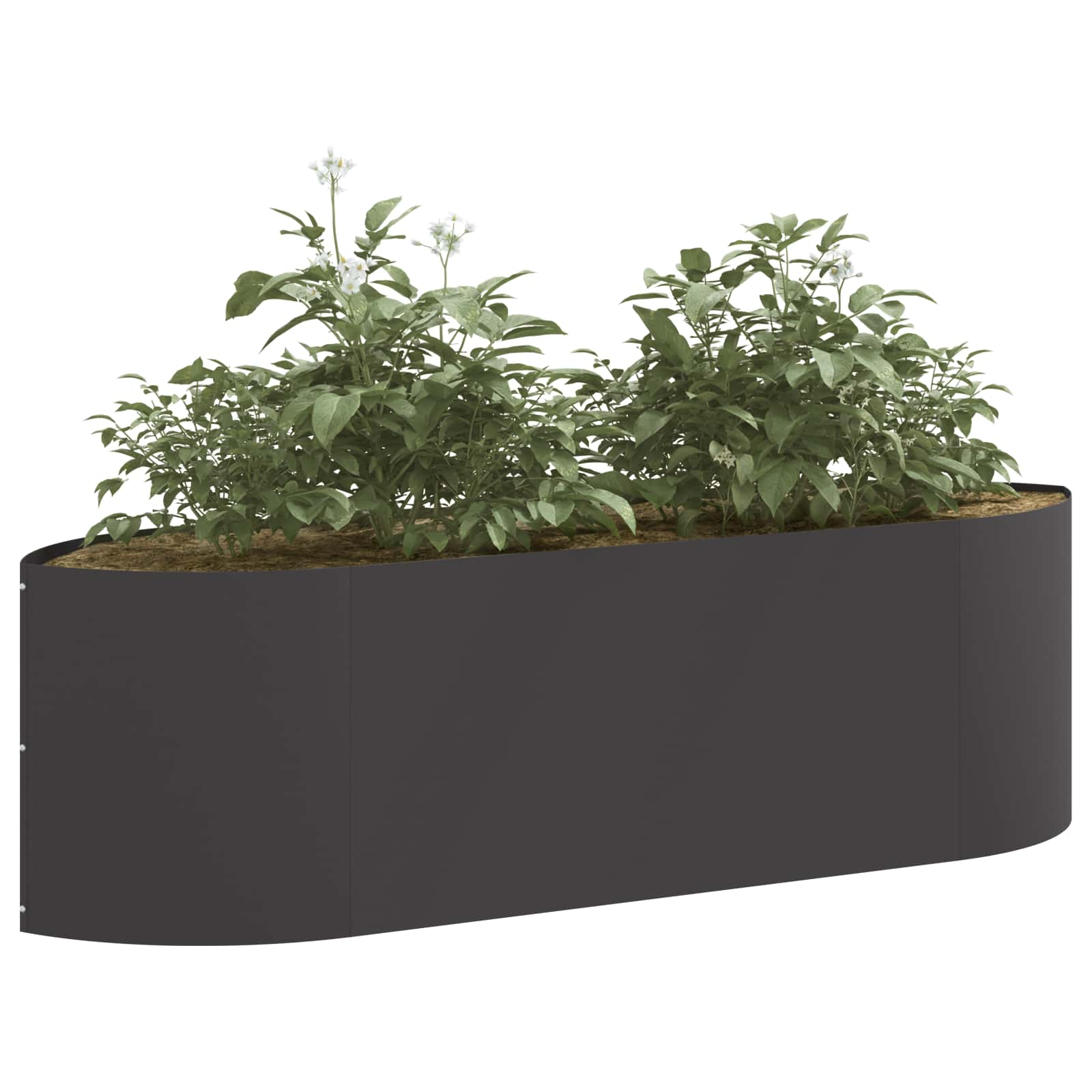 vidaXL Podniesione Łóżko Ogrodowe Czarny 140 x 40 x 40 cm Stal