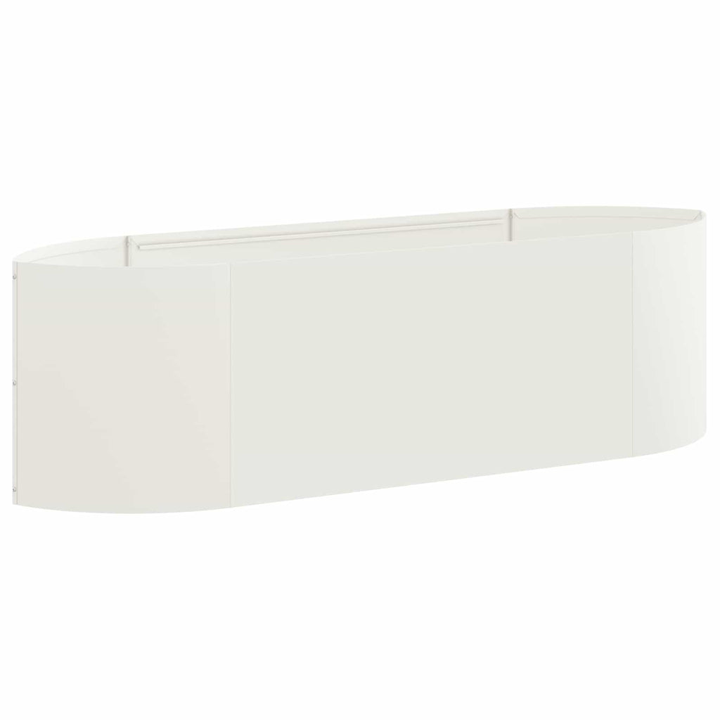 vidaXL Podniesione Łóżko Ogrodowe Biały 140 x 40 x 40 cm Stal