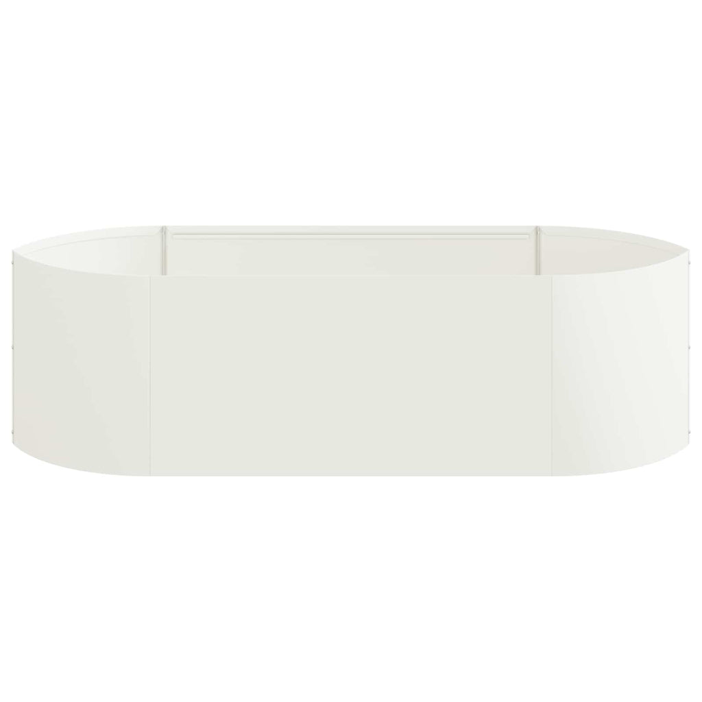 vidaXL Podniesione Łóżko Ogrodowe Biały 140 x 40 x 40 cm Stal