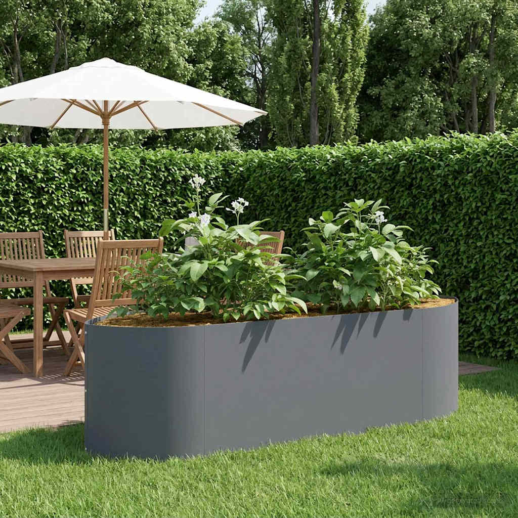 vidaXL Podniesione Łóżko Ogrodowe antracytowy 140 x 40 x 40 cm Stal