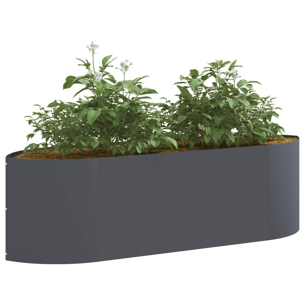 vidaXL Podniesione Łóżko Ogrodowe antracytowy 140 x 40 x 40 cm Stal