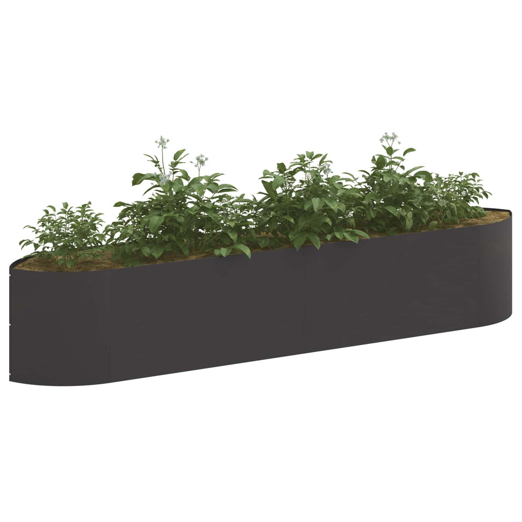 vidaXL Podniesione Łóżko Ogrodowe Czarny 220 x 40 x 40 cm Stal