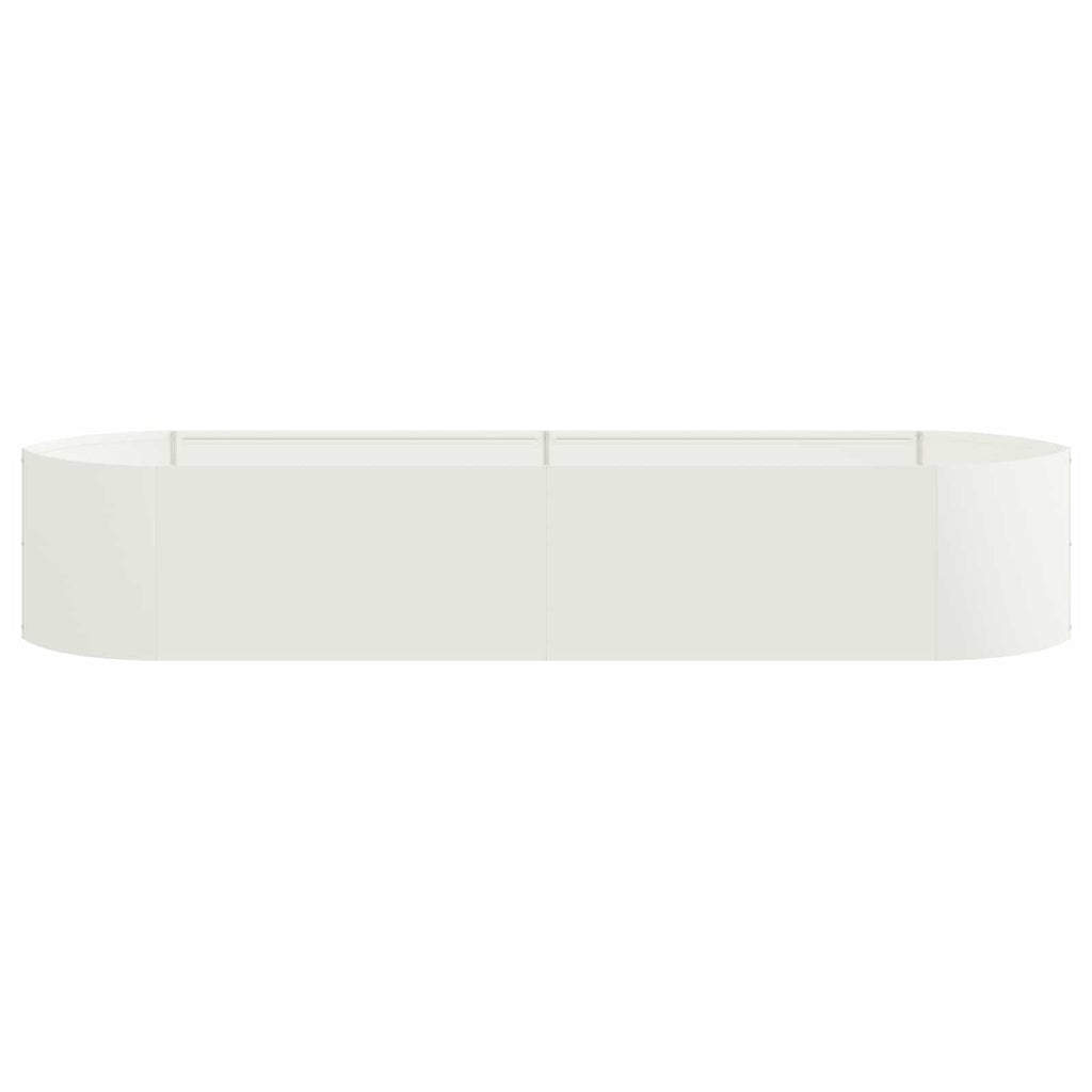 vidaXL Podniesione Łóżko Ogrodowe Biały 220 x 40 x 40 cm Stal