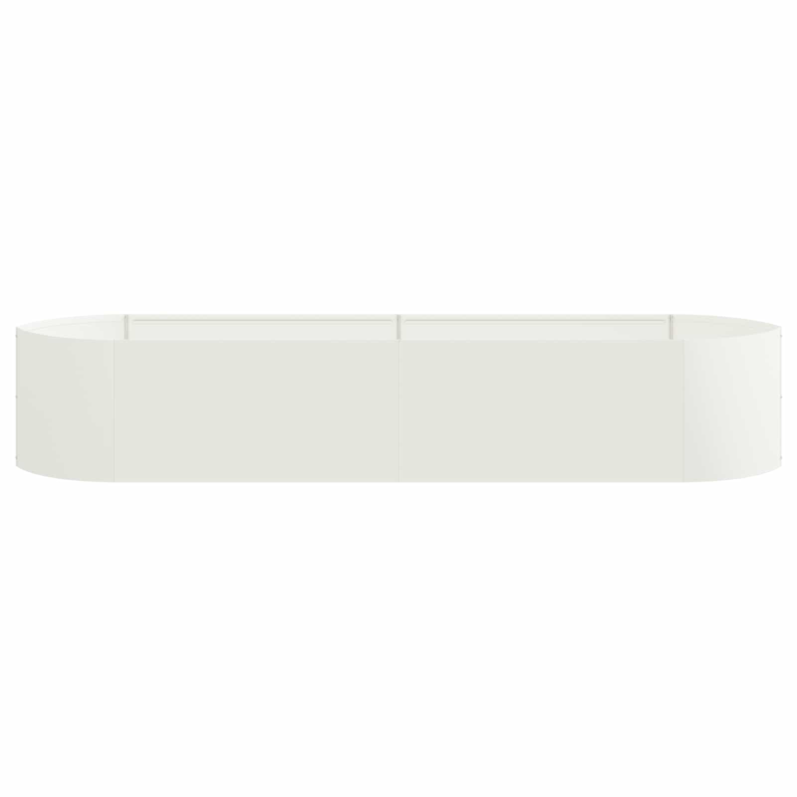 vidaXL Podniesione Łóżko Ogrodowe Biały 220 x 40 x 40 cm Stal