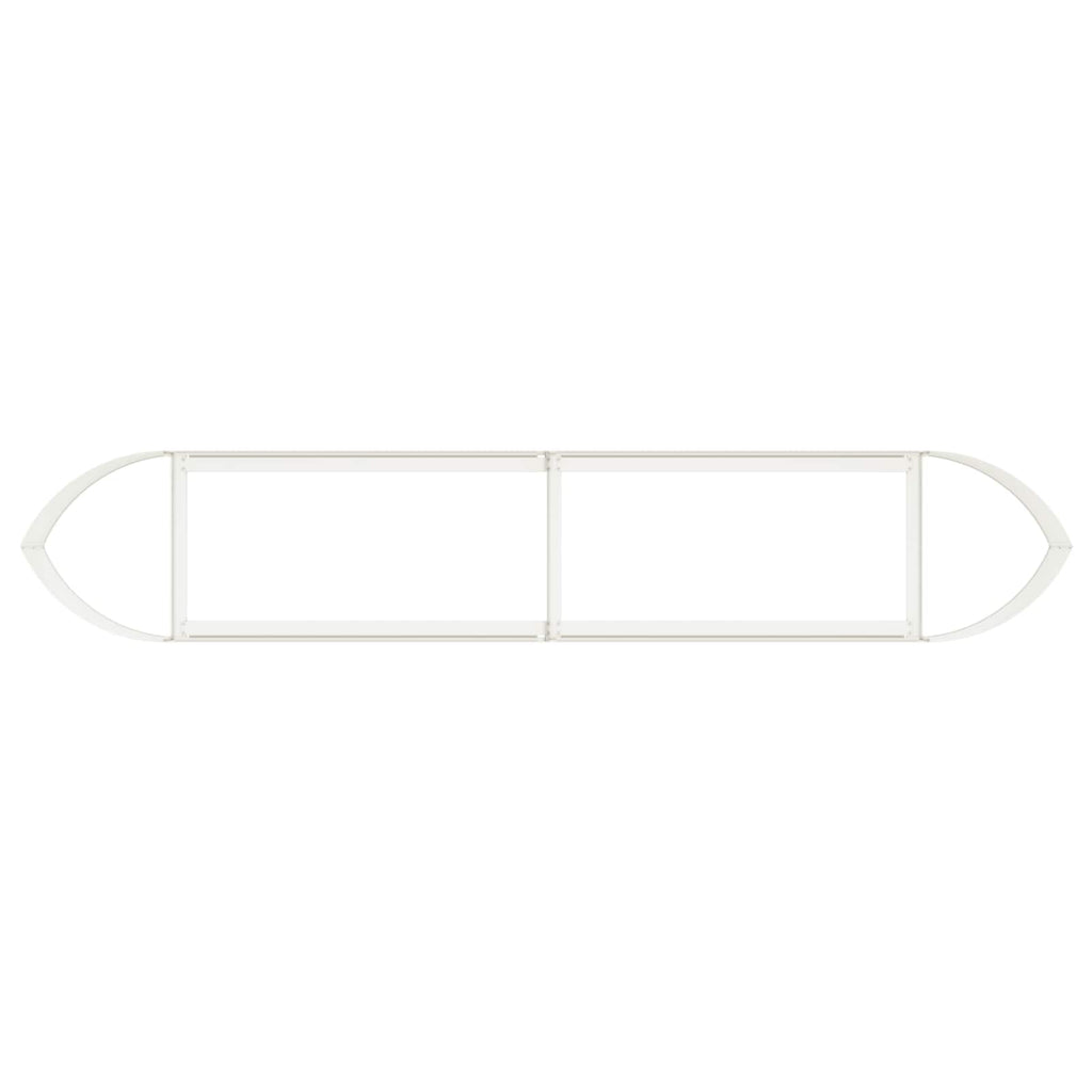vidaXL Podniesione Łóżko Ogrodowe Biały 220 x 40 x 40 cm Stal