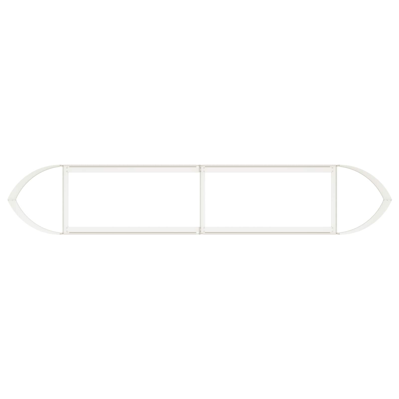 vidaXL Podniesione Łóżko Ogrodowe Biały 220 x 40 x 40 cm Stal