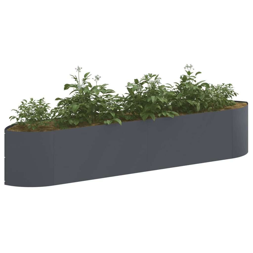 vidaXL Podniesione Łóżko Ogrodowe antracytowy 220 x 40 x 40 cm Stal