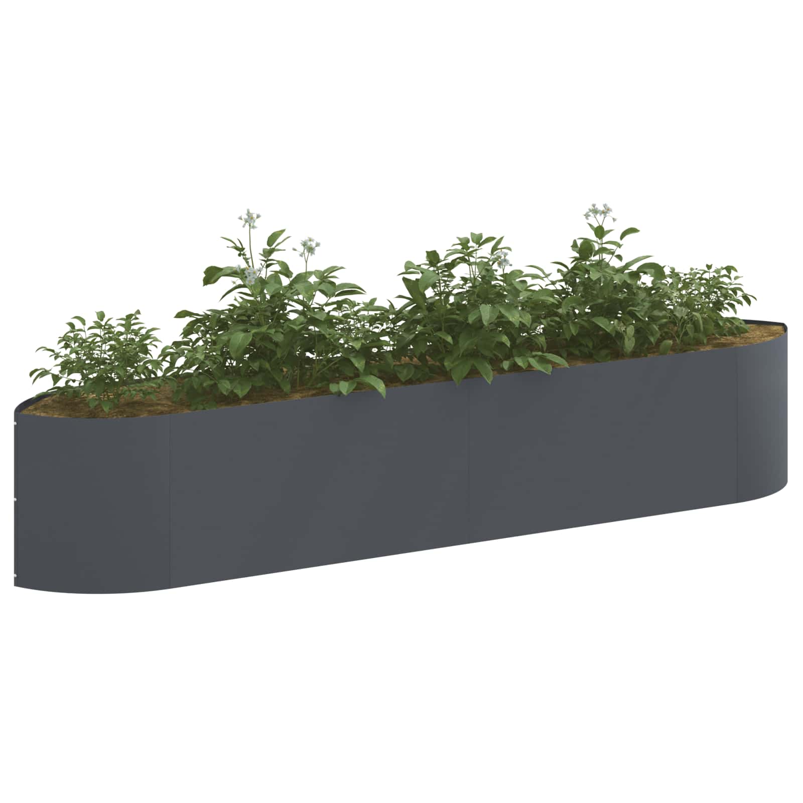 vidaXL Podniesione Łóżko Ogrodowe antracytowy 220 x 40 x 40 cm Stal