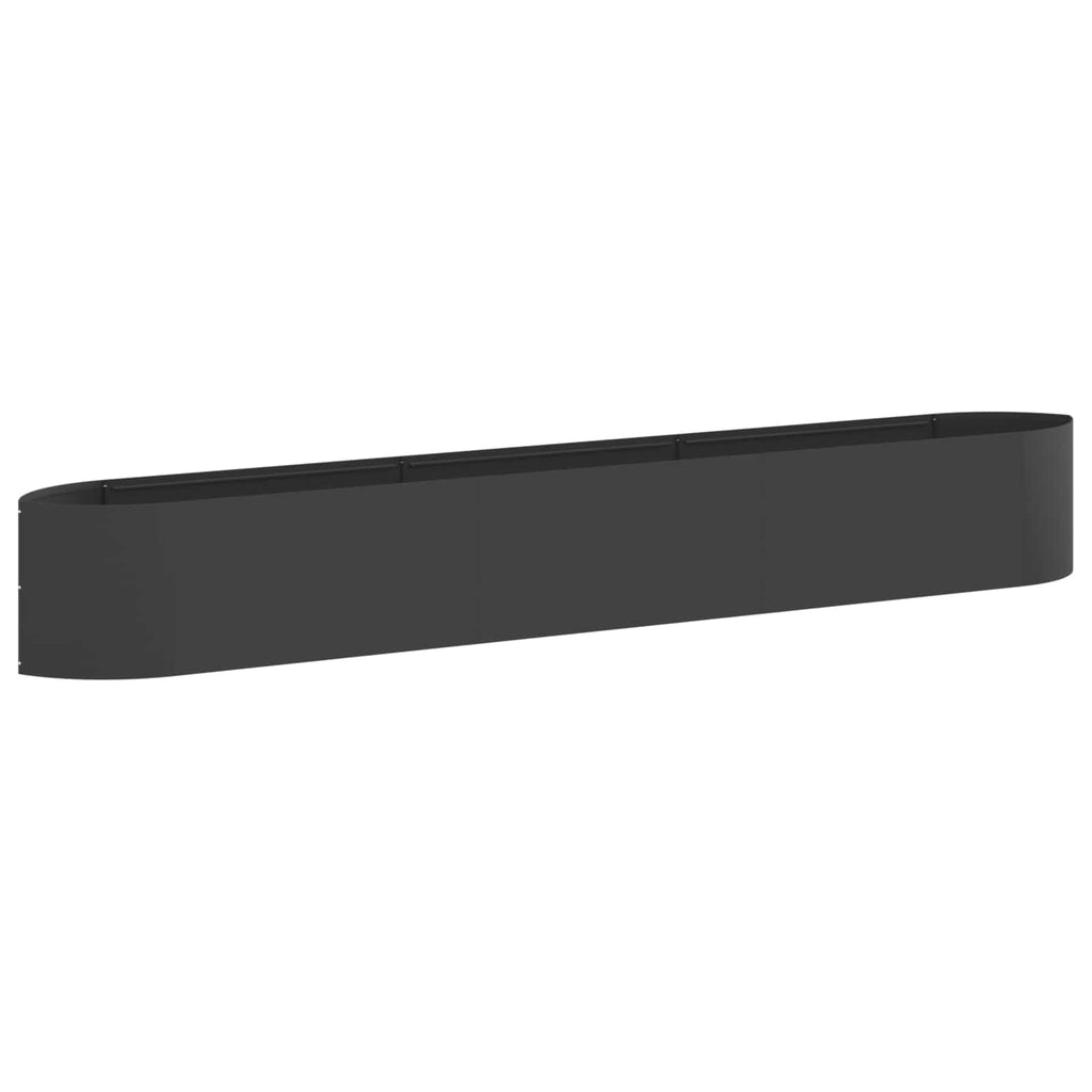vidaXL Podniesione Łóżko Ogrodowe Czarny 300 x 40 x 40 cm Stal
