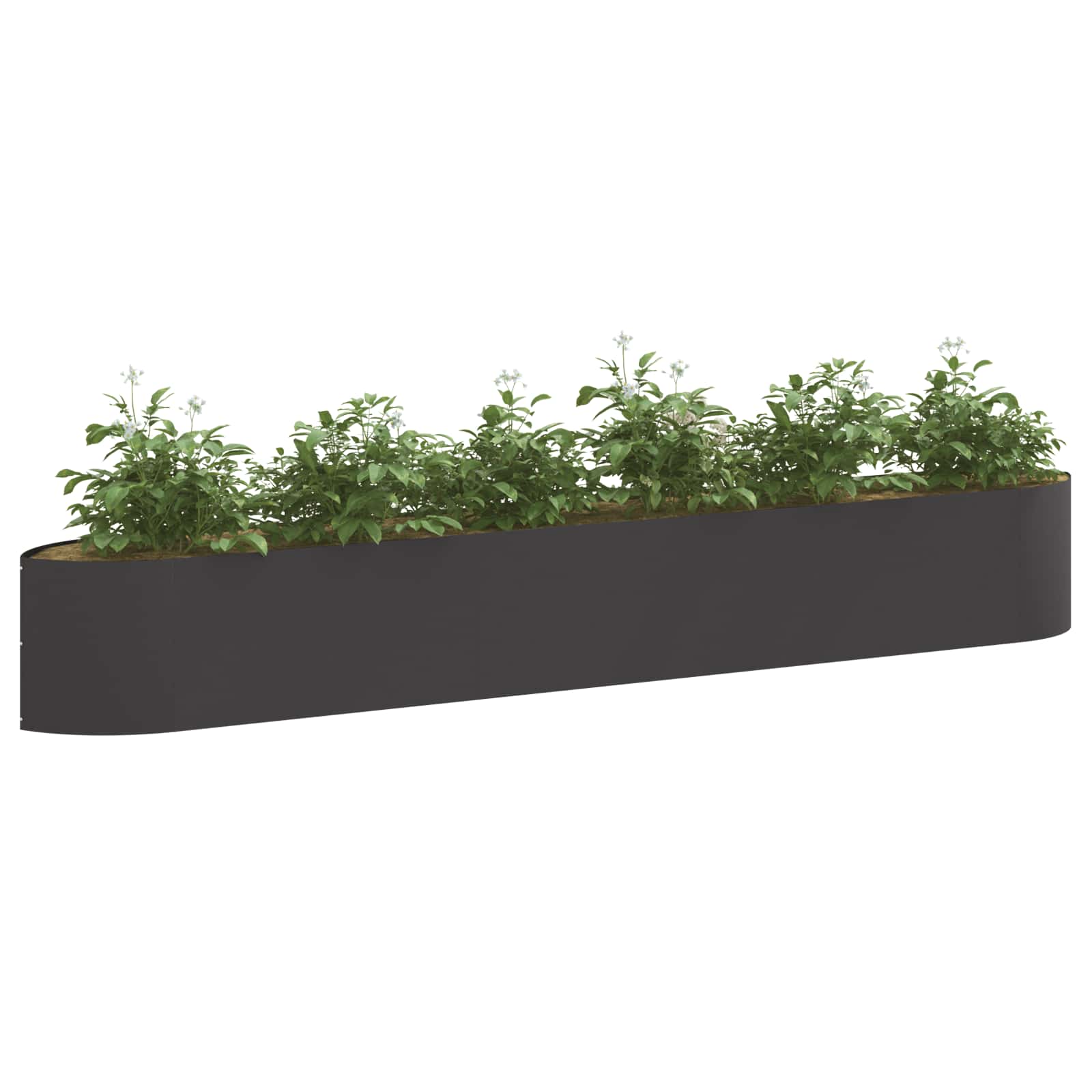 vidaXL Podniesione Łóżko Ogrodowe Czarny 300 x 40 x 40 cm Stal