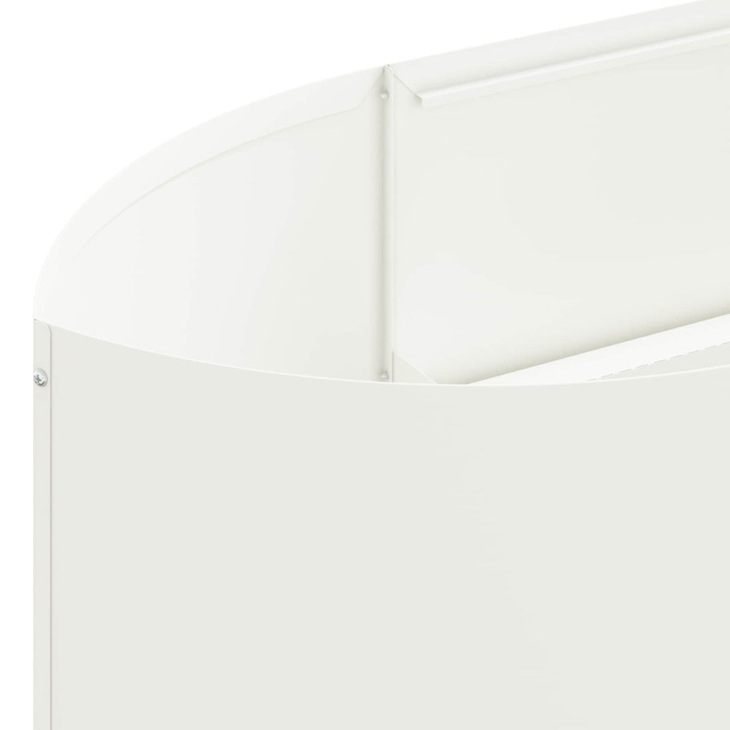 vidaXL Podniesione Łóżko Ogrodowe Biały 300 x 40 x 40 cm Stal