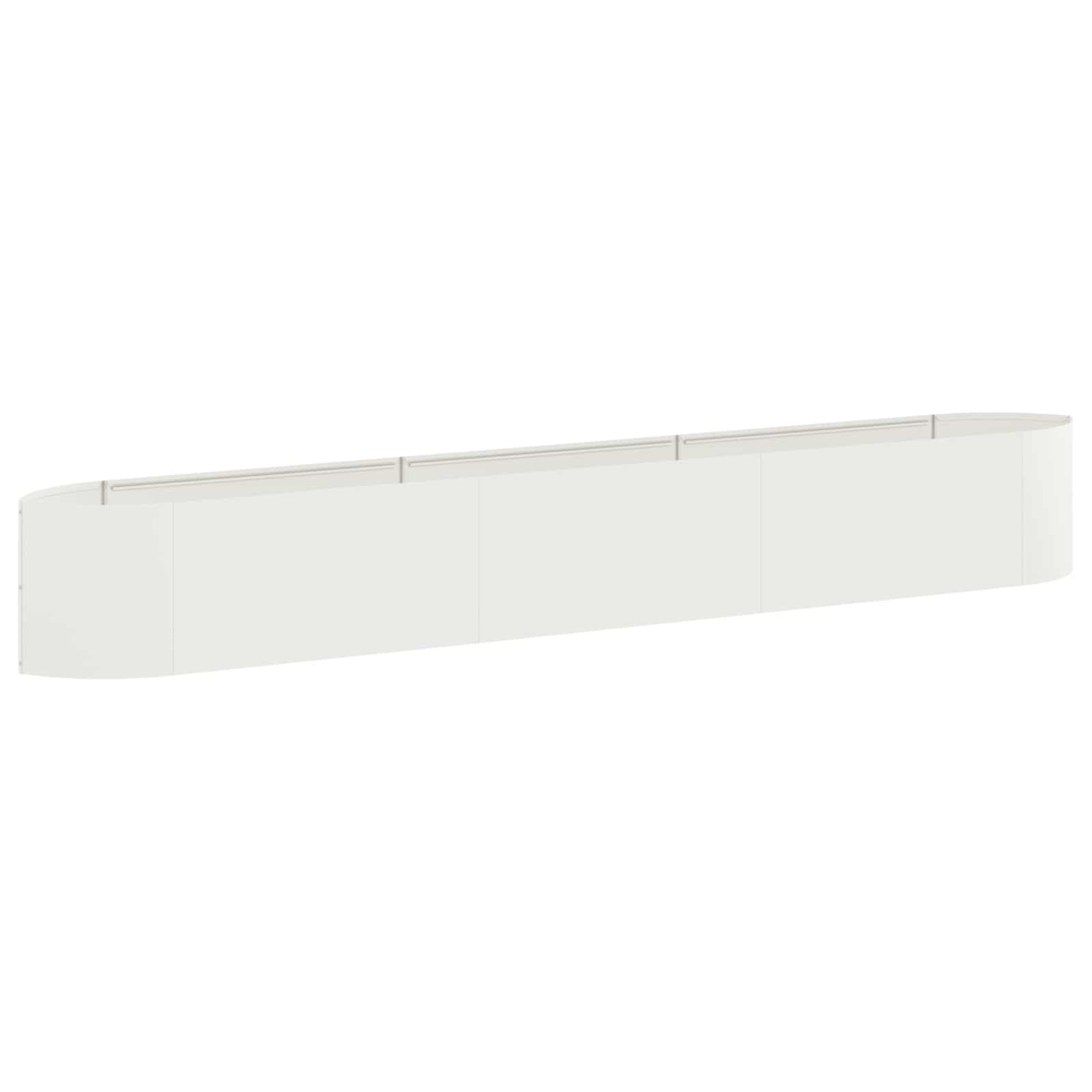 vidaXL Podniesione Łóżko Ogrodowe Biały 300 x 40 x 40 cm Stal