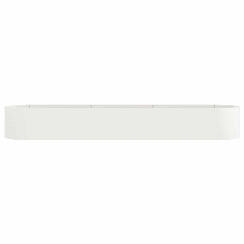 vidaXL Podniesione Łóżko Ogrodowe Biały 300 x 40 x 40 cm Stal