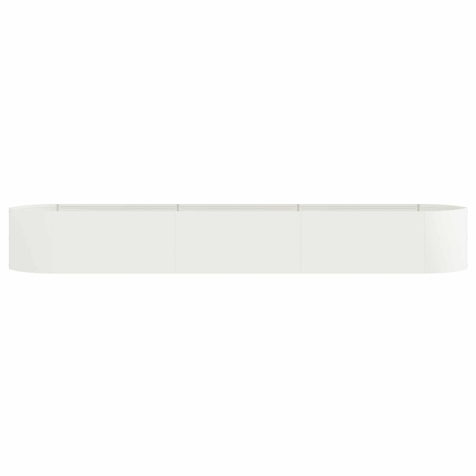 vidaXL Podniesione Łóżko Ogrodowe Biały 300 x 40 x 40 cm Stal