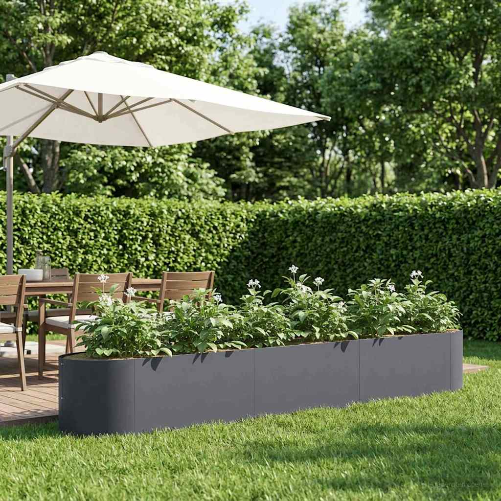 vidaXL Podniesione Łóżko Ogrodowe antracytowy 300 x 40 x 40 cm Stal