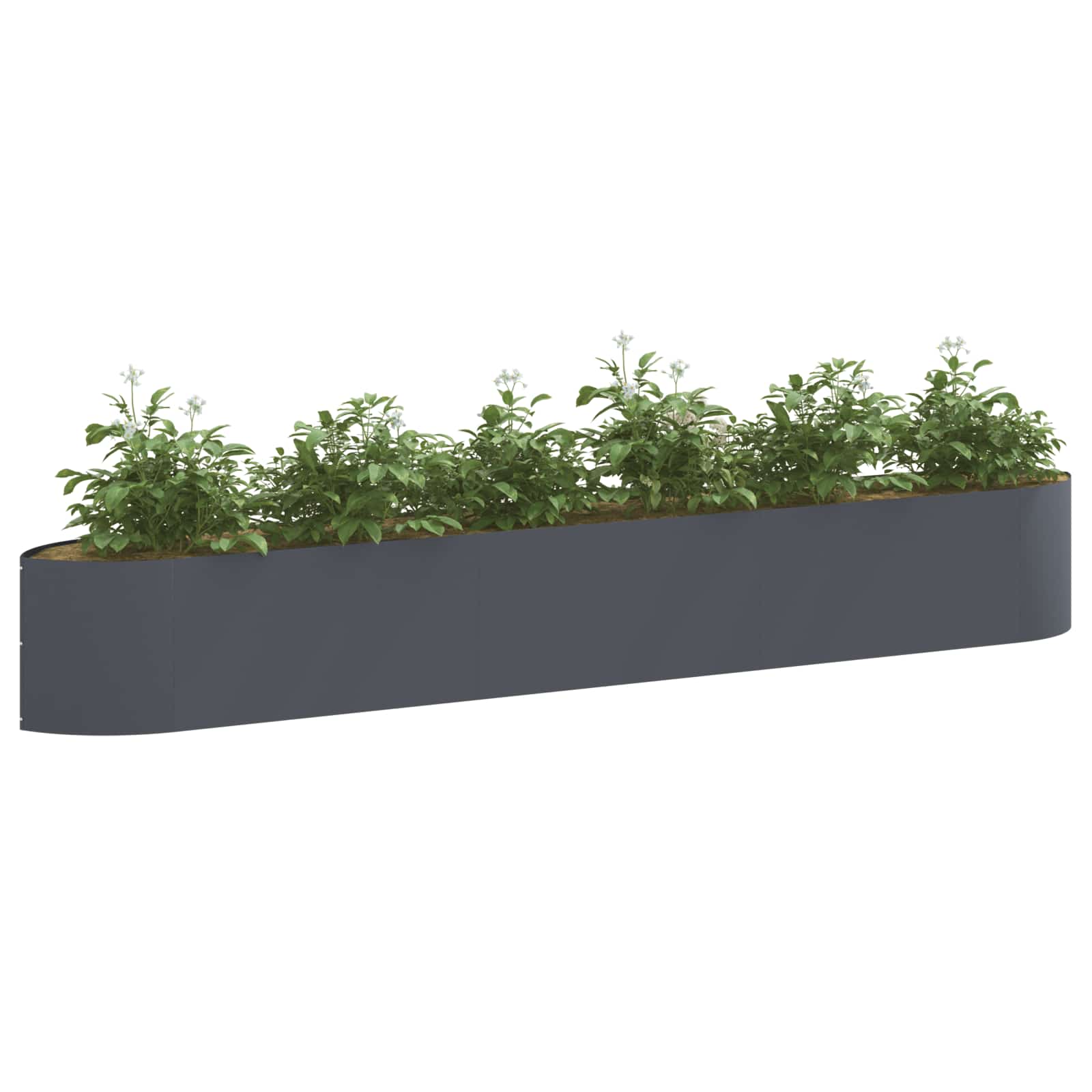 vidaXL Podniesione Łóżko Ogrodowe antracytowy 300 x 40 x 40 cm Stal