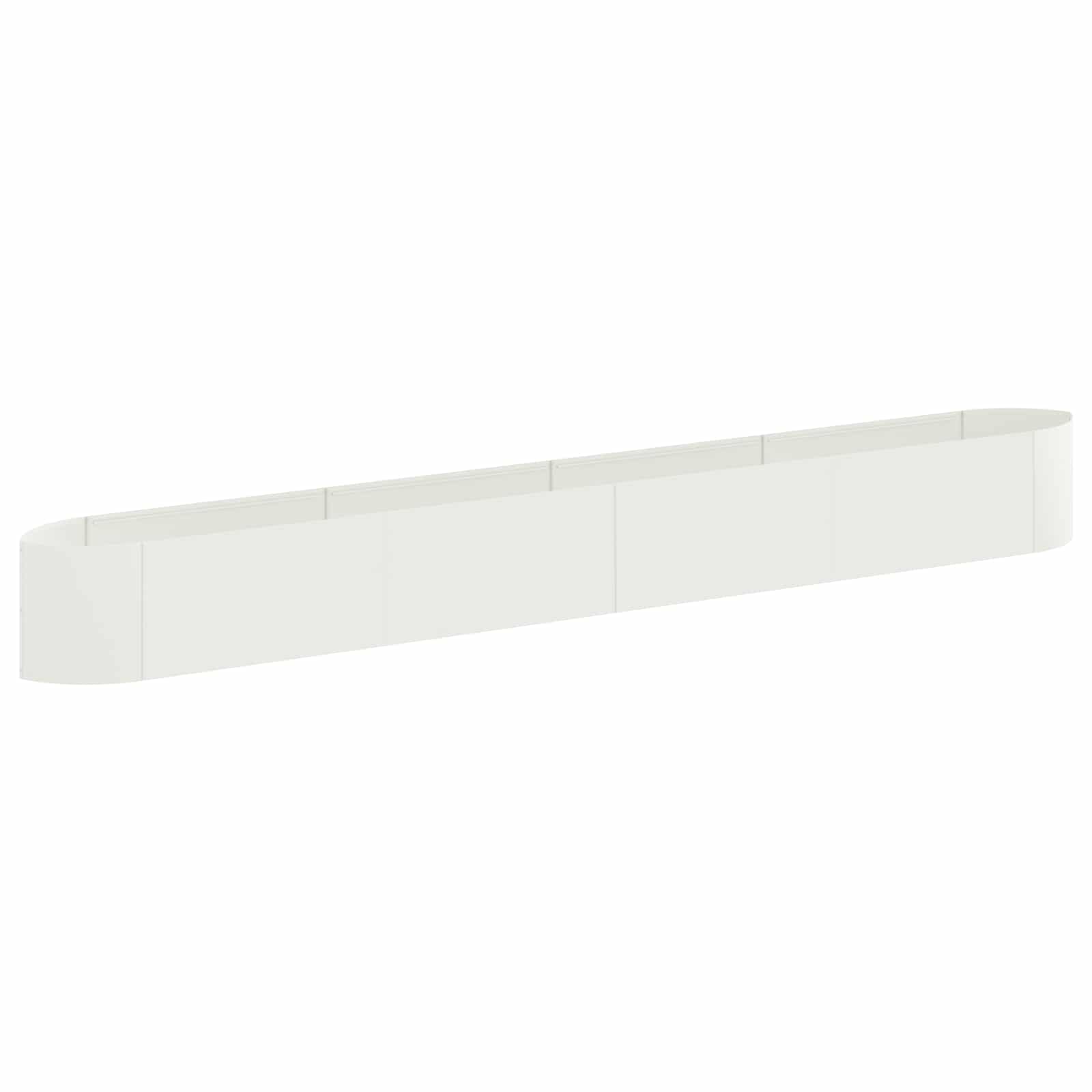 vidaXL Podniesione Łóżko Ogrodowe Biały 380 x 40 x 40 cm Stal
