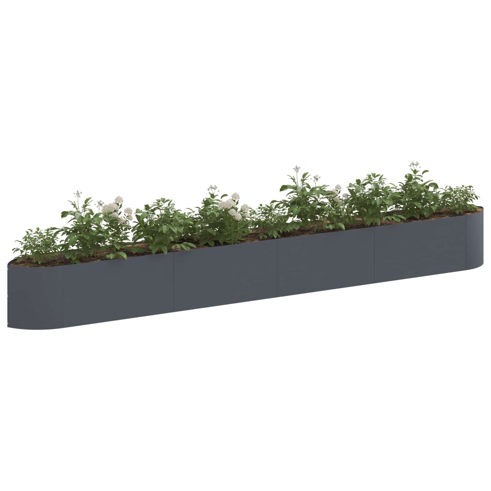 vidaXL Podniesione Łóżko Ogrodowe antracytowy 380 x 40 x 40 cm Stal