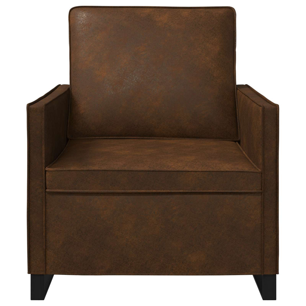 vidaXL Fotel brązowy 70 x 81 x 82 cm Materiał zamszowy syntetyczny