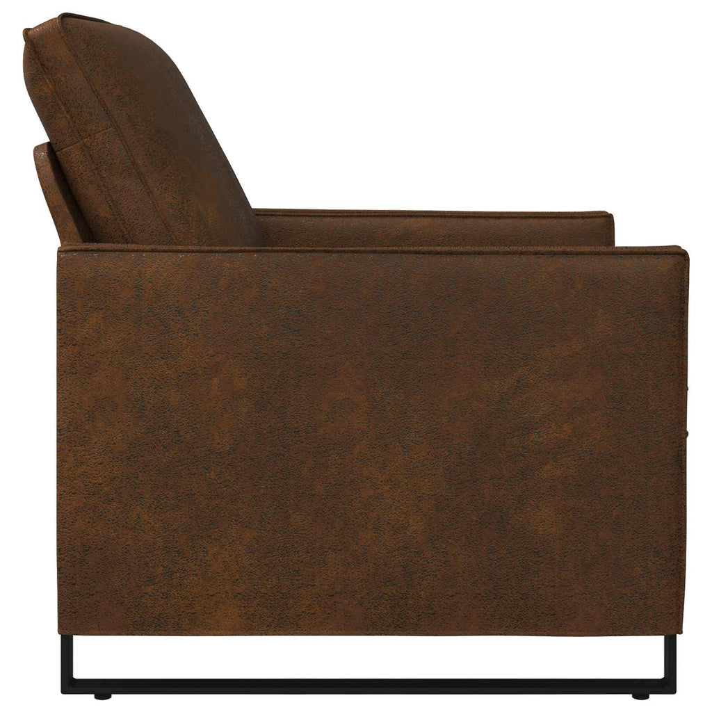 vidaXL Fotel brązowy 70 x 81 x 82 cm Materiał zamszowy syntetyczny