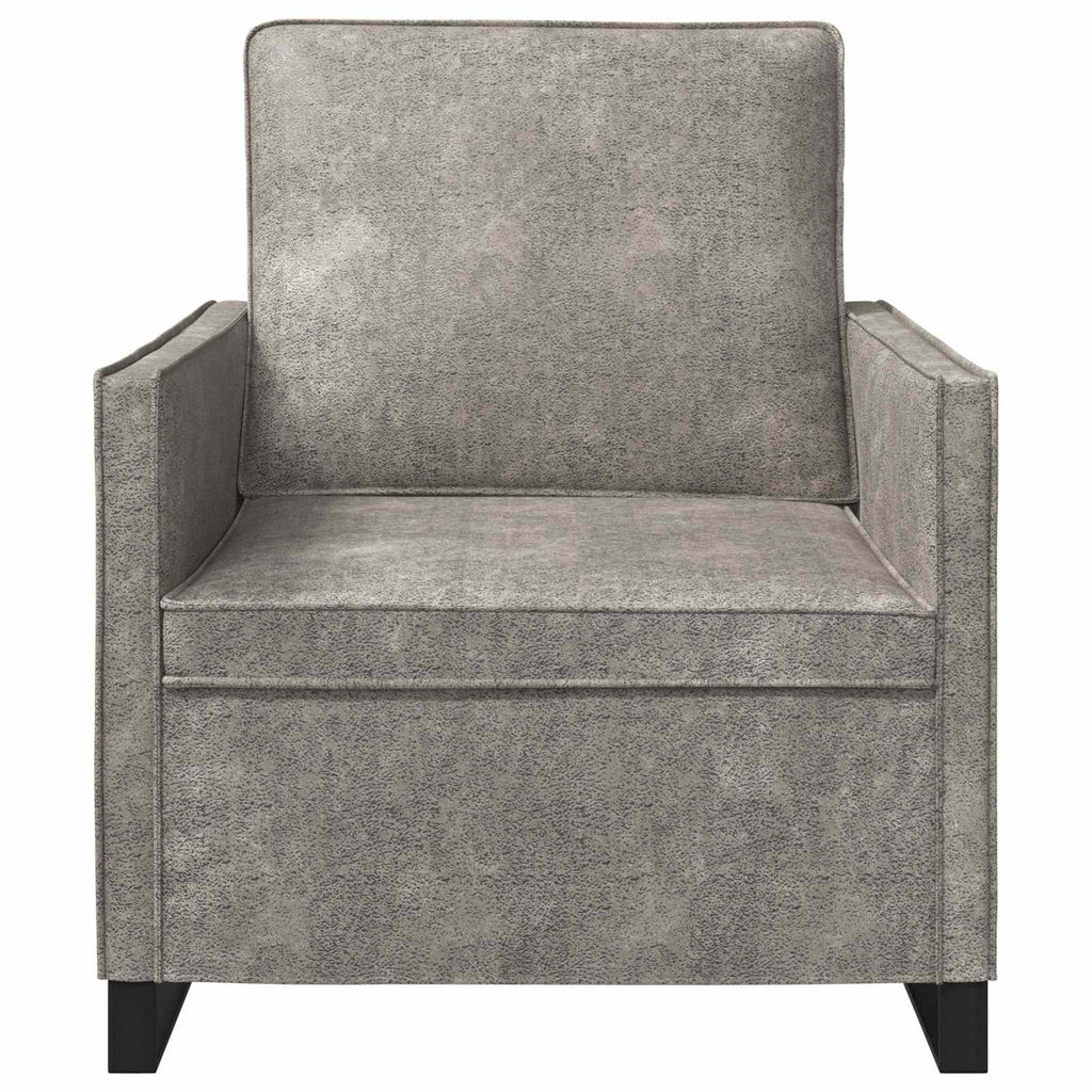 vidaXL Fotel jasnoszary 70 x 81 x 82 cm Materiał zamszowy syntetyczny