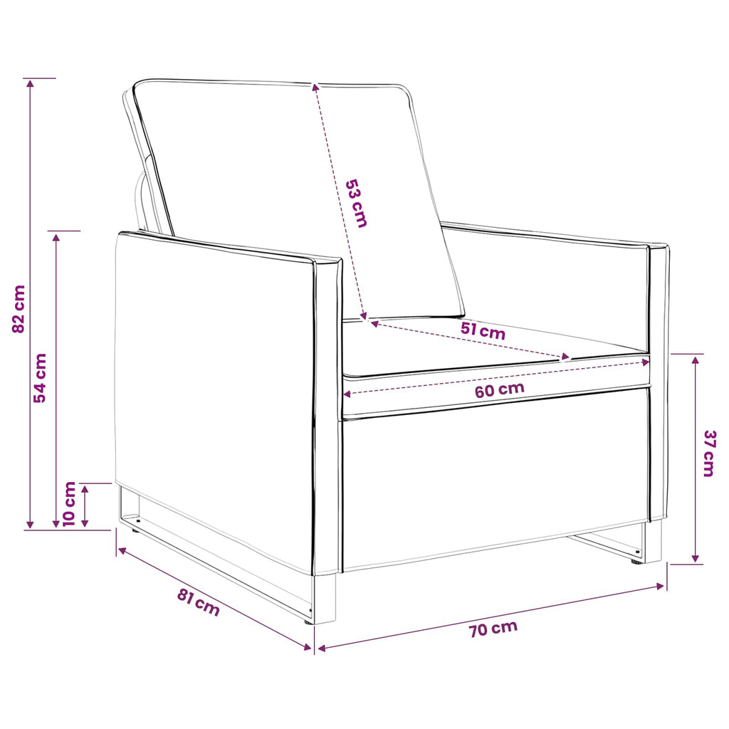vidaXL Fotel jasnoszary 70 x 81 x 82 cm Materiał zamszowy syntetyczny