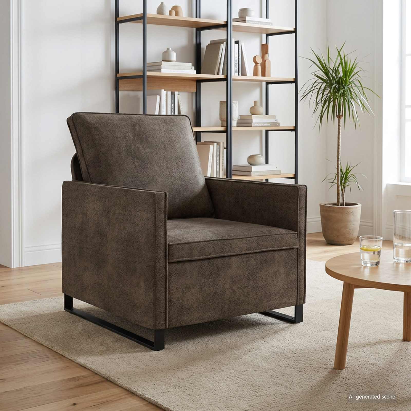 vidaXL Sofa pojedyncza ciemnoszary 70 x 81 x 82 cm