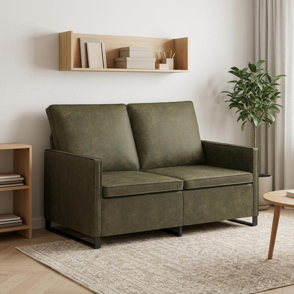 vidaXL Sofa dwuosobowa Zielony wojskowy 130 x 81 x 82 cm