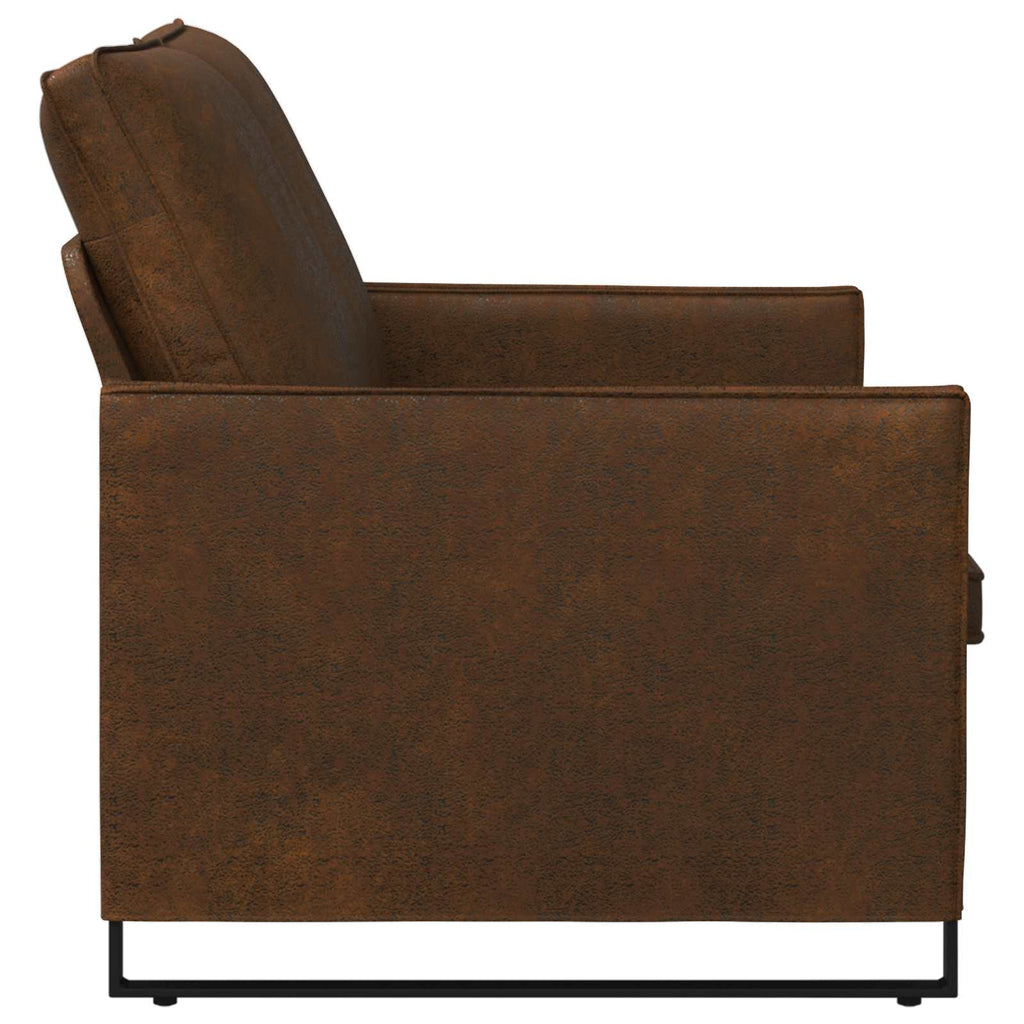 vidaXL Sofa dwuosobowa brązowy 150 x 81 x 82 cm
