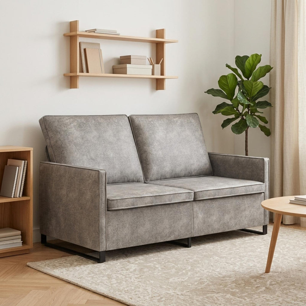 vidaXL Sofa dwuosobowa jasnoszary 150 x 81 x 82 cm
