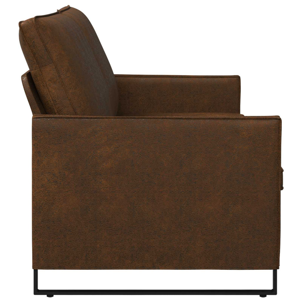 vidaXL Sofa na 3 osoby brązowy 190 x 81 x 82 cm
