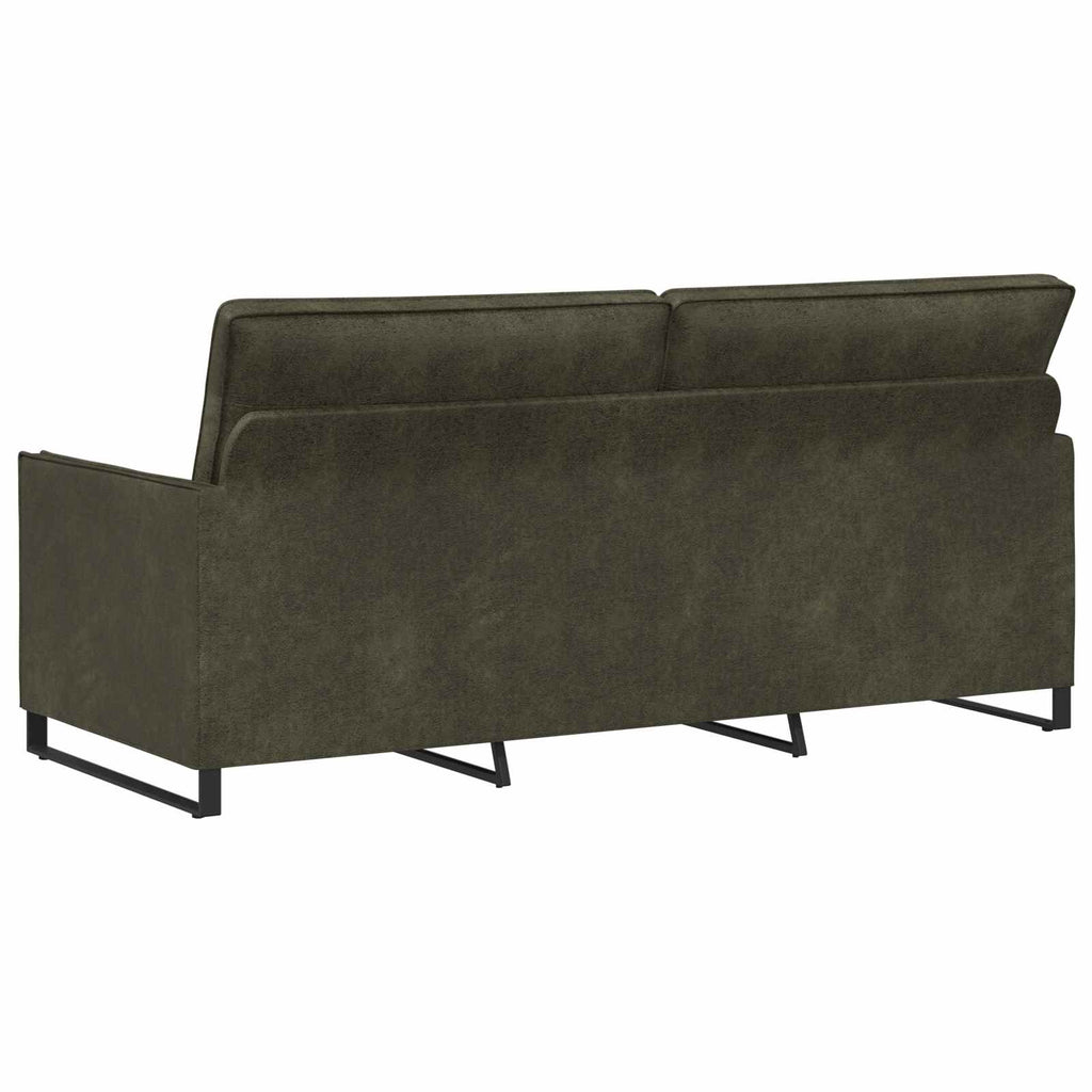 vidaXL Sofa na 3 osoby Zielony wojskowy 190 x 81 x 82 cm