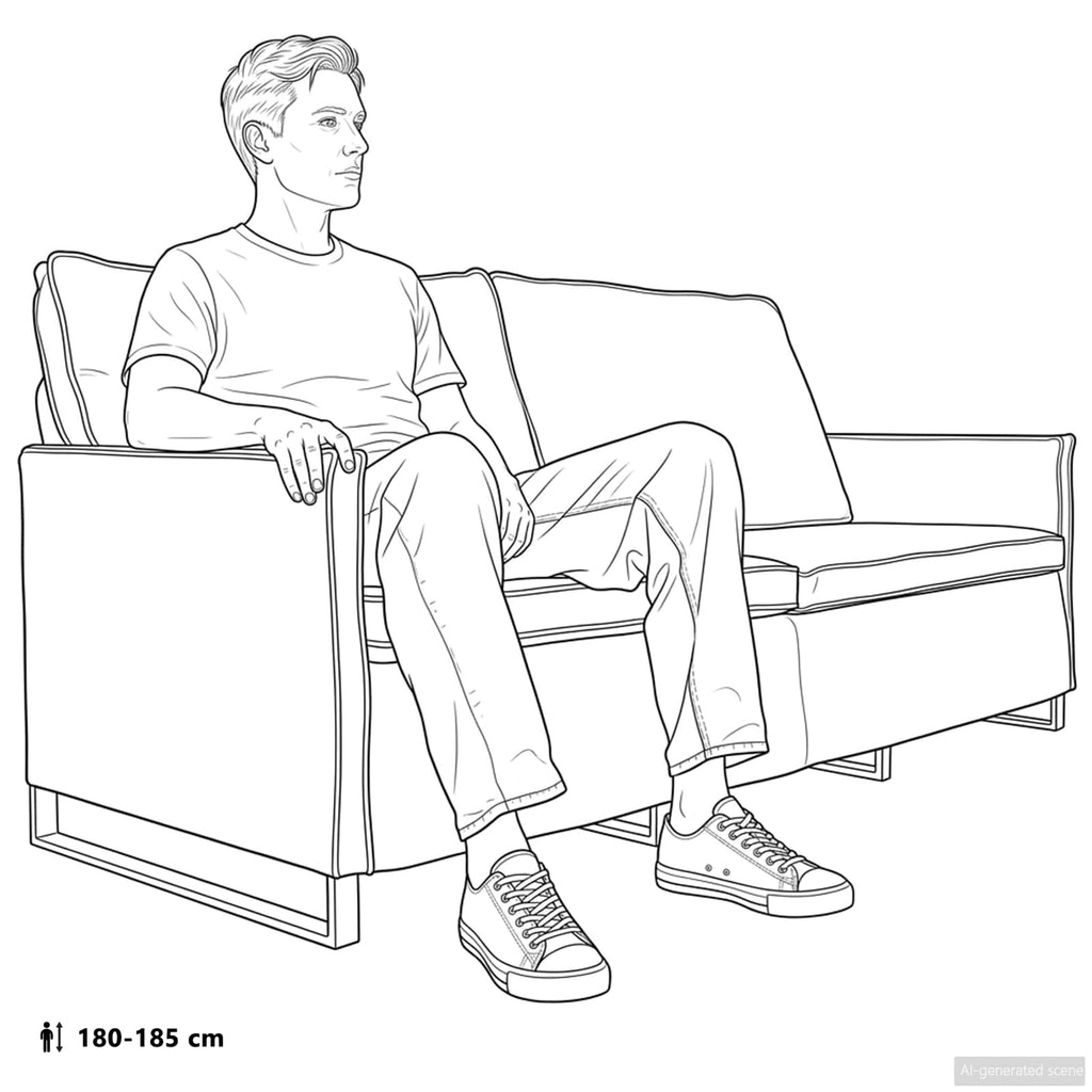 vidaXL Sofa na 3 osoby Zielony wojskowy 190 x 81 x 82 cm