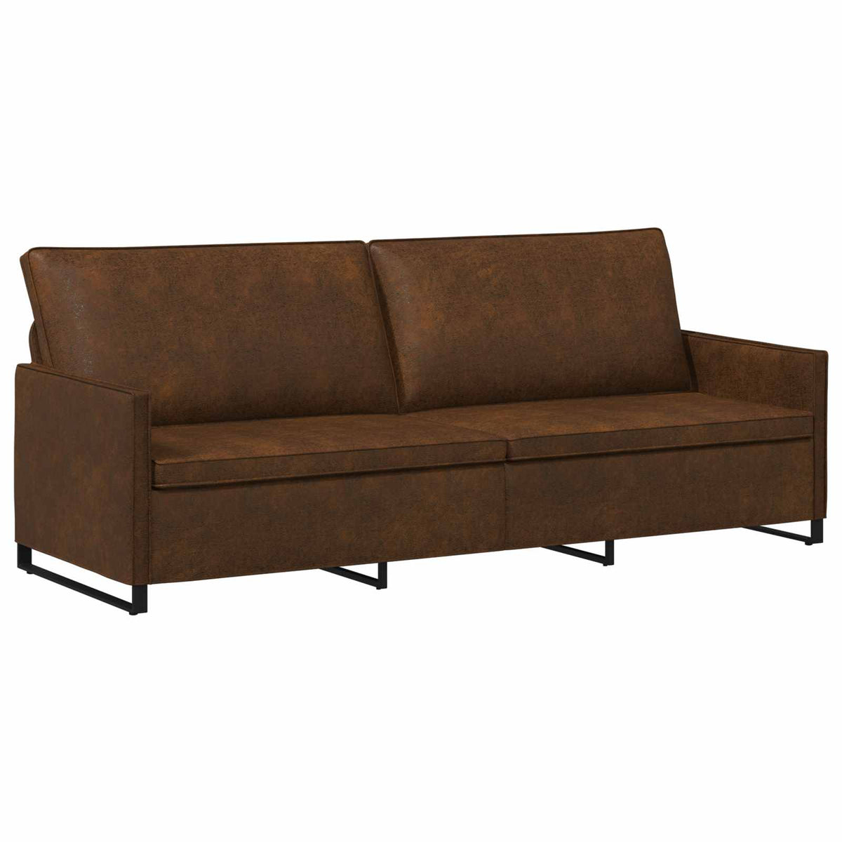 vidaXL Sofa na 3 osoby brązowy 220 x 81 x 82 cm