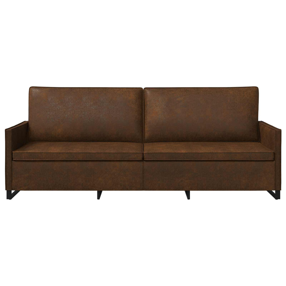 vidaXL Sofa na 3 osoby brązowy 220 x 81 x 82 cm