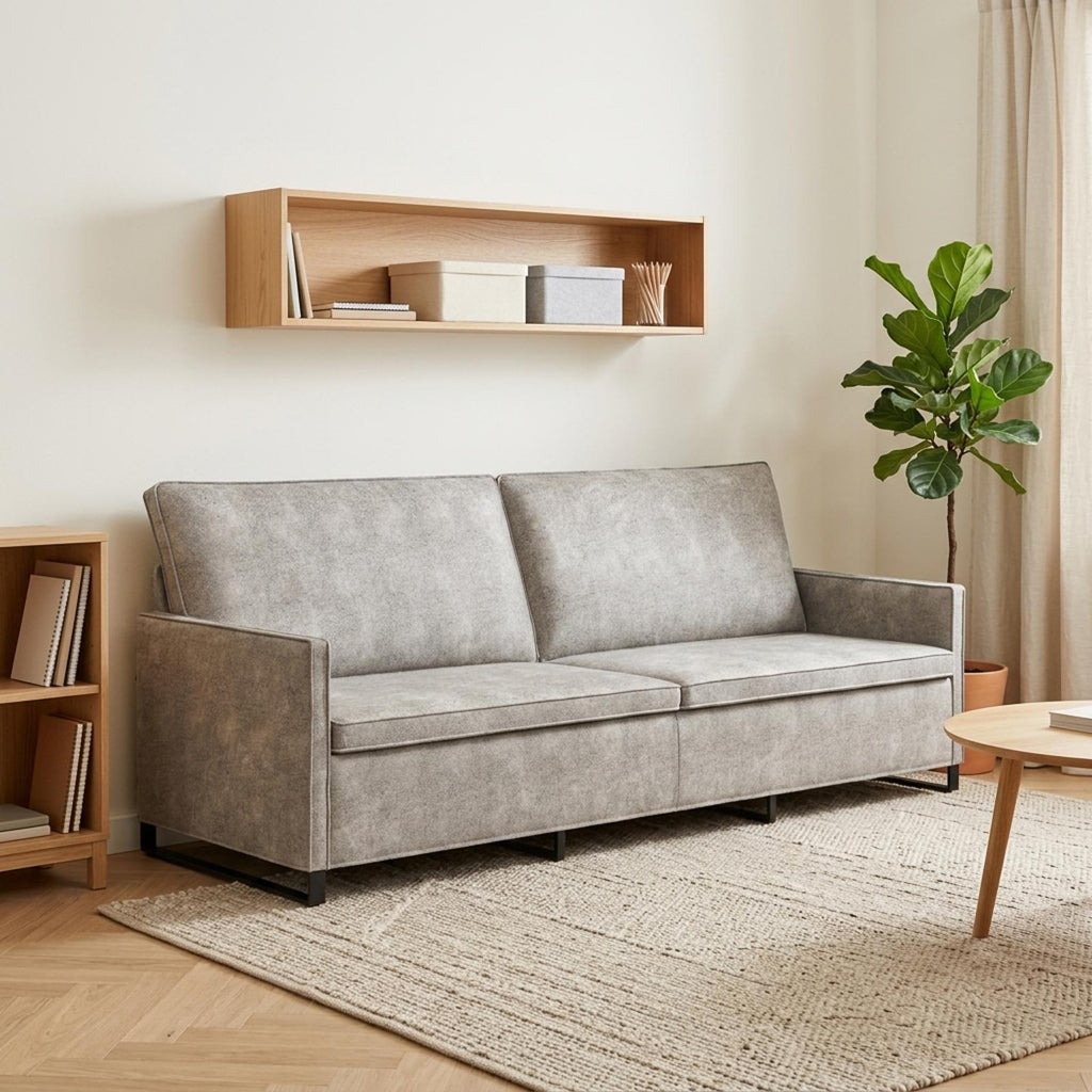 vidaXL Sofa na 3 osoby jasnoszary 220 x 81 x 82 cm