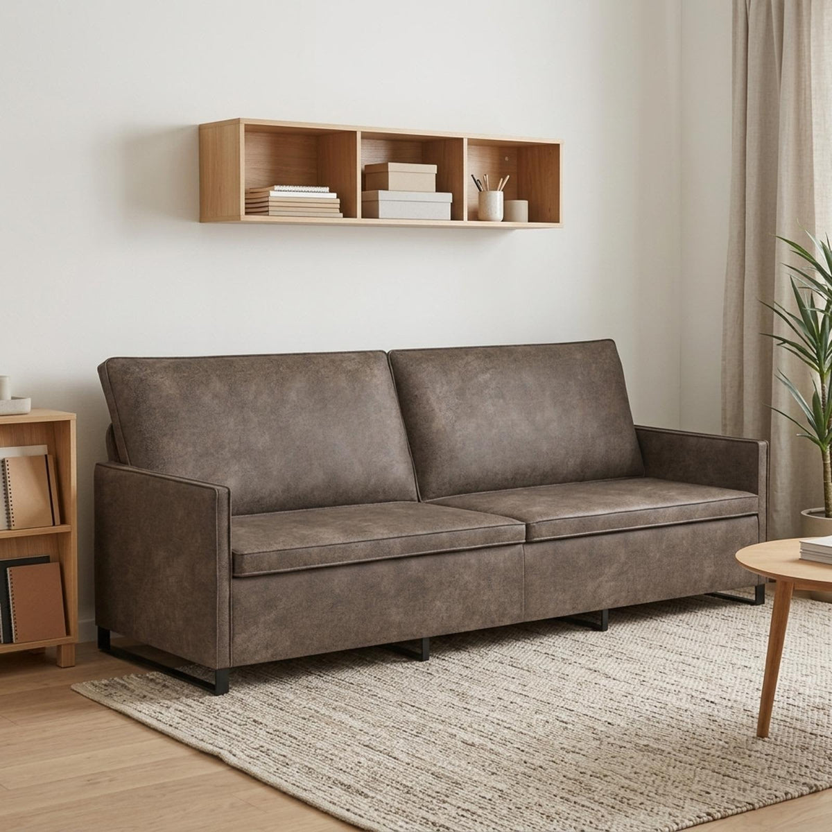 vidaXL Sofa na 3 osoby ciemnoszary 220 x 81 x 82 cm
