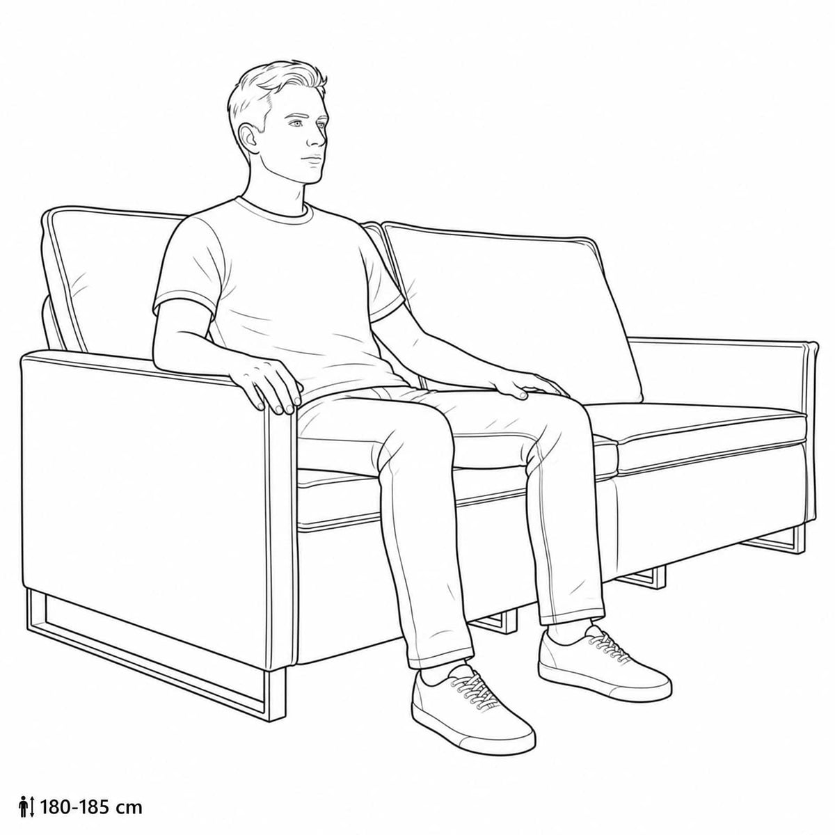 vidaXL Sofa na 3 osoby ciemnoszary 220 x 81 x 82 cm