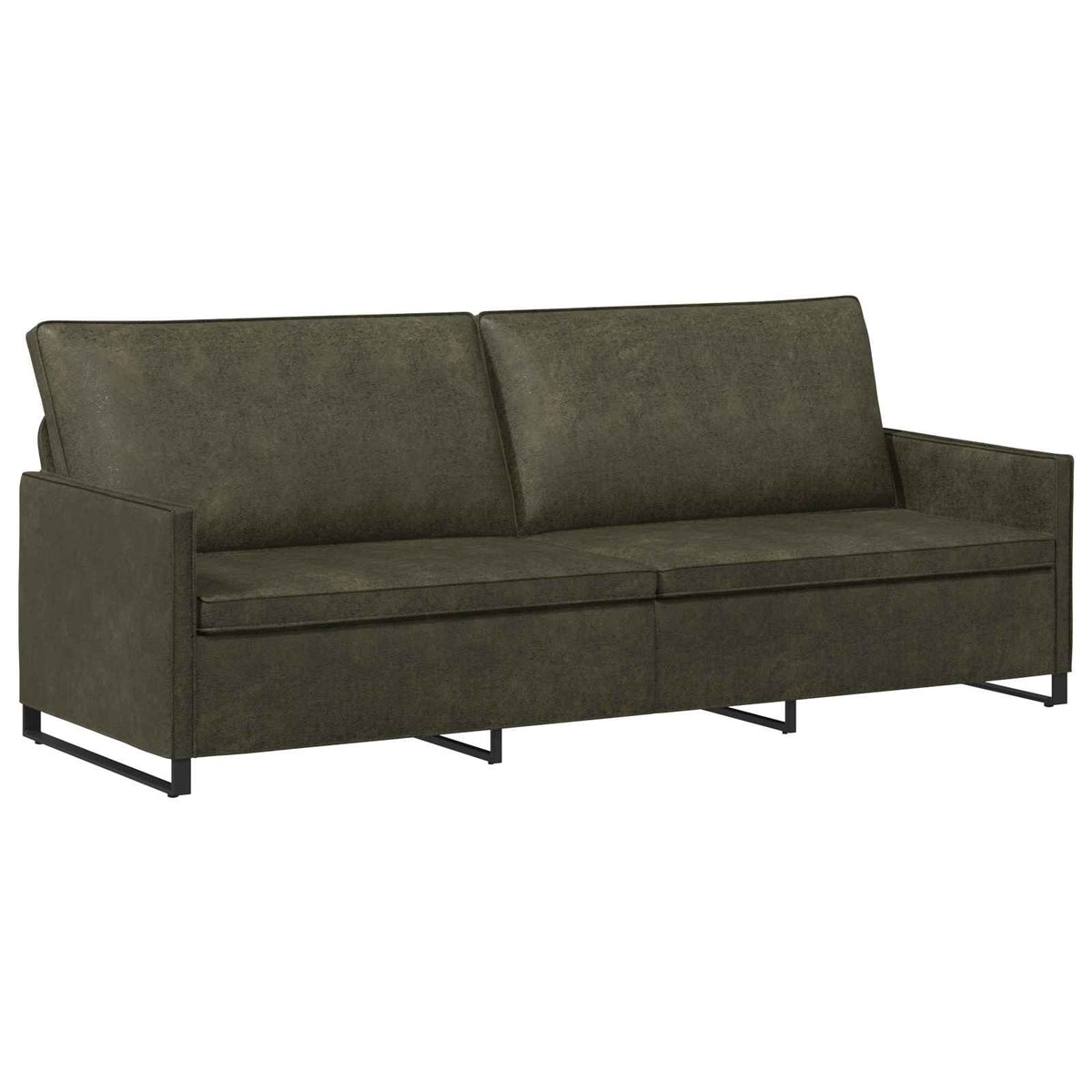 vidaXL Sofa na 3 osoby Zielony wojskowy 220 x 81 x 82 cm
