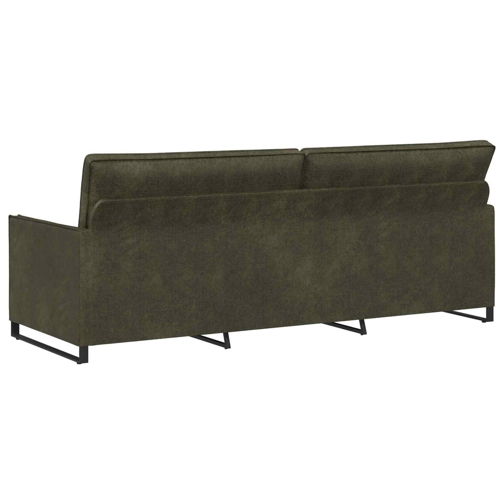 vidaXL Sofa na 3 osoby Zielony wojskowy 220 x 81 x 82 cm